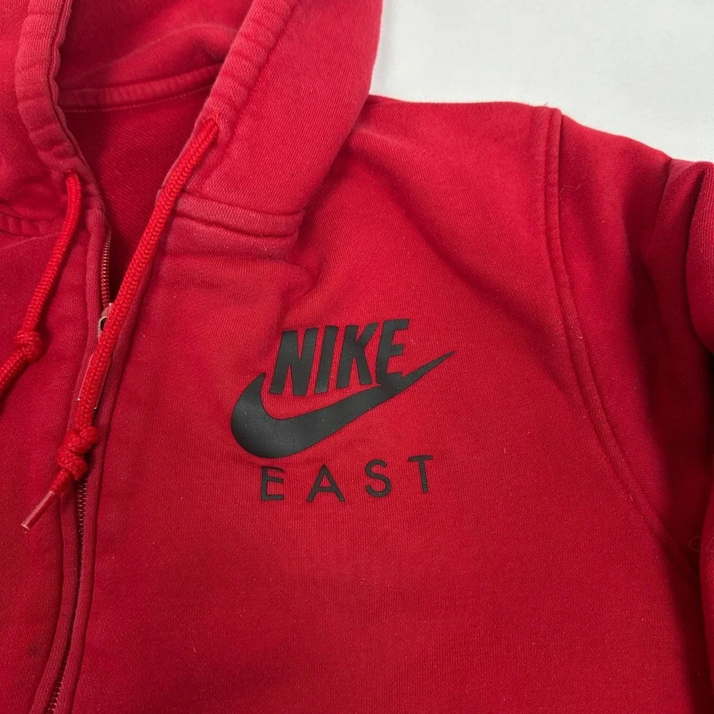 Nike Sportswear Hoodie Mens Large Red Zip Up 